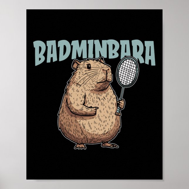 Affiche Raquet de navette Badminbara - Équipe Badminton Ca (Devant)