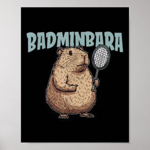 Affiche Raquette de Badminbara Shuttle - Équipe de badmint