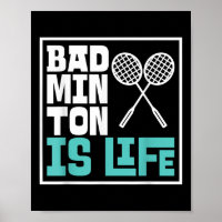Raquette de badminton - Drôle joueur de badminton