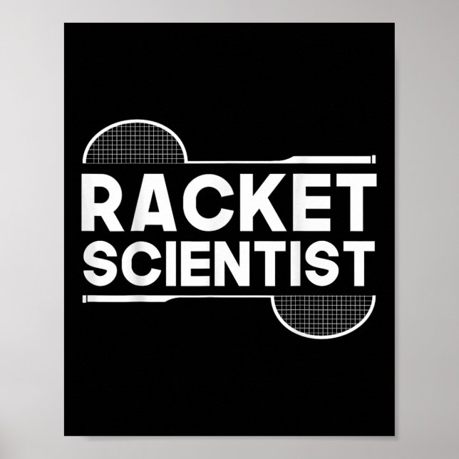 Affiche Raquette de badminton scientifique volant  (Devant)