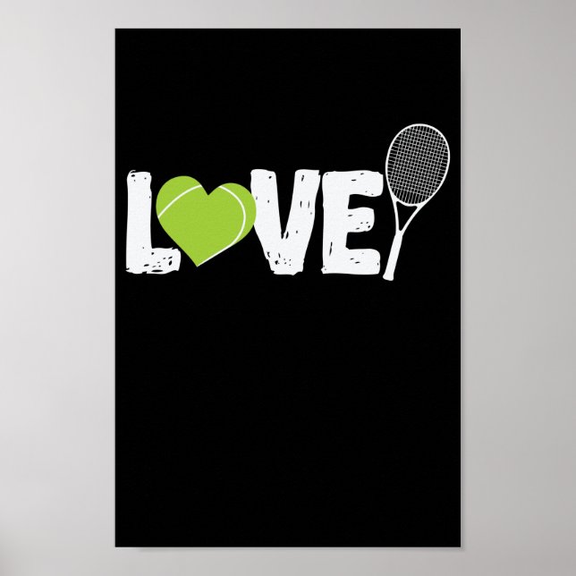Affiche Raquette de tennis love (Devant)