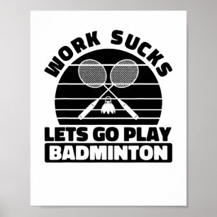 Affiche Raquette du joueur de badminton - Raquette du trib