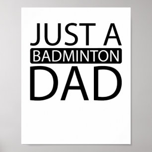 Affiche Raquette Volant de badminton - Juste Un Badminto