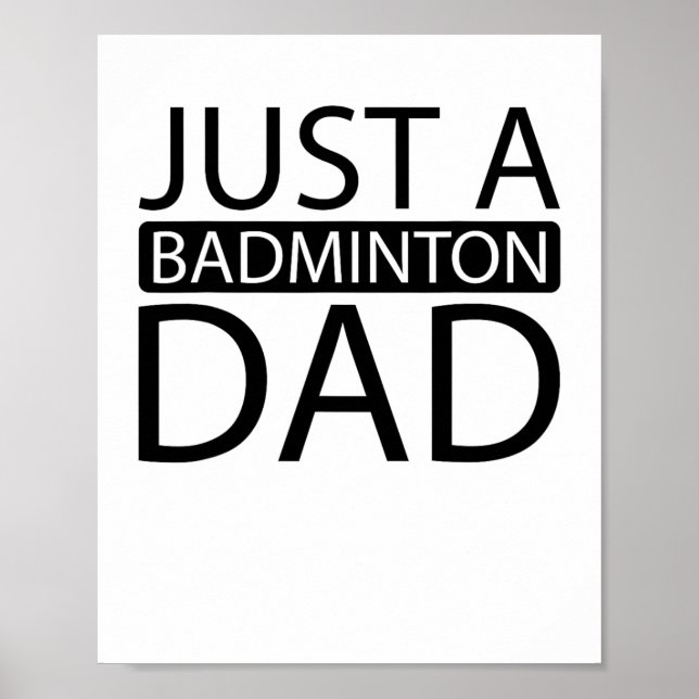Affiche Raquette Volant de badminton - Juste Un Badminto (Devant)