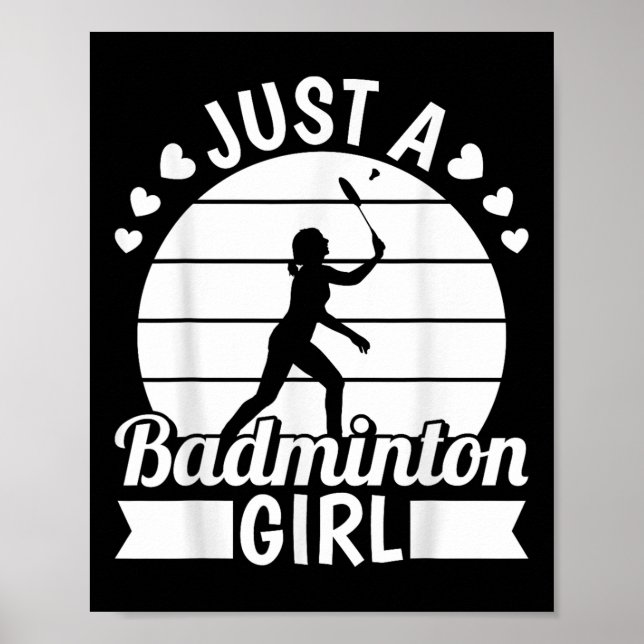 Affiche Raquette Volant de badminton - Juste Un Badminto (Devant)