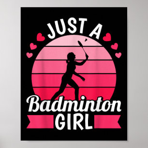 Affiche Raquette Volant de badminton - Raquette Juste Un B