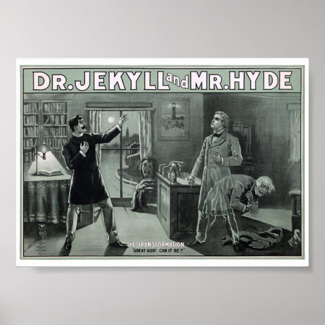 Affiche rare de la transformation de Dr Jekyll et  (Devant)