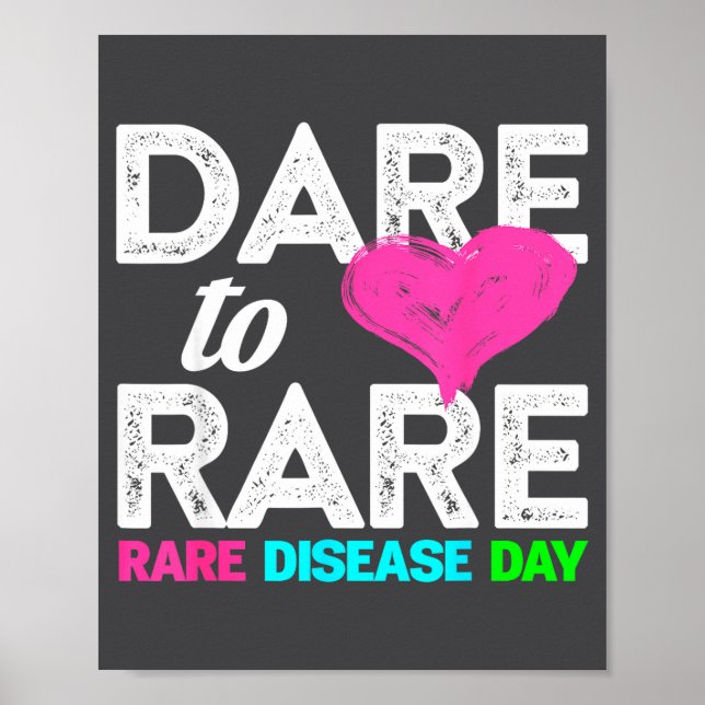 Affiche Rare Disease Awareness Shirt - Dare To Rare Diseas (Devant)