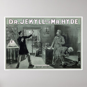 Affiche Rare Dr Jekyll and Mr Hyde Transformation