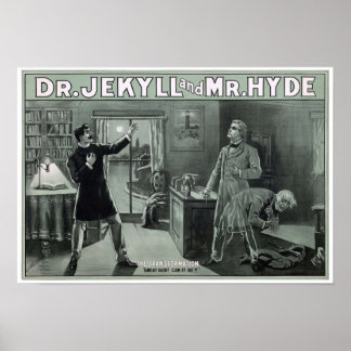 Affiche Rare Dr Jekyll and Mr Hyde Transformation