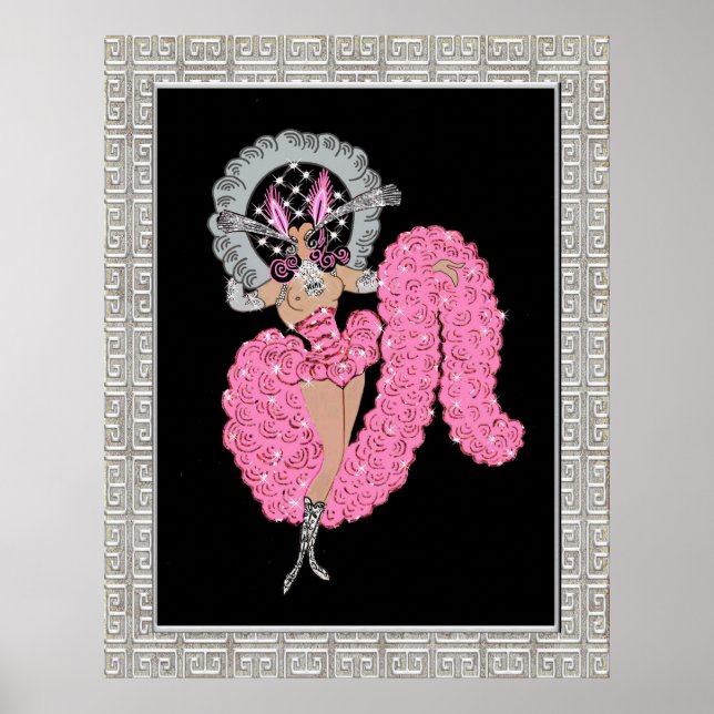 Affiche Rare Erte Design "Mimi" (Devant)