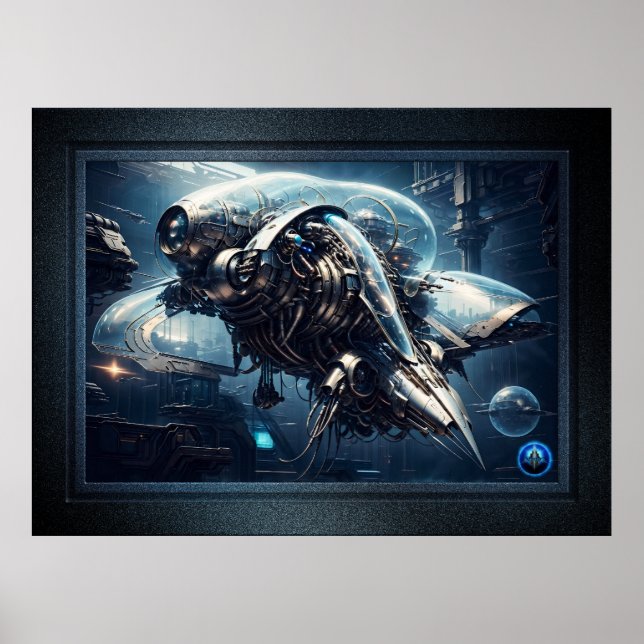 Affiche Raspian Dynamorph Drone AI Art par Xzendor7 (Devant)