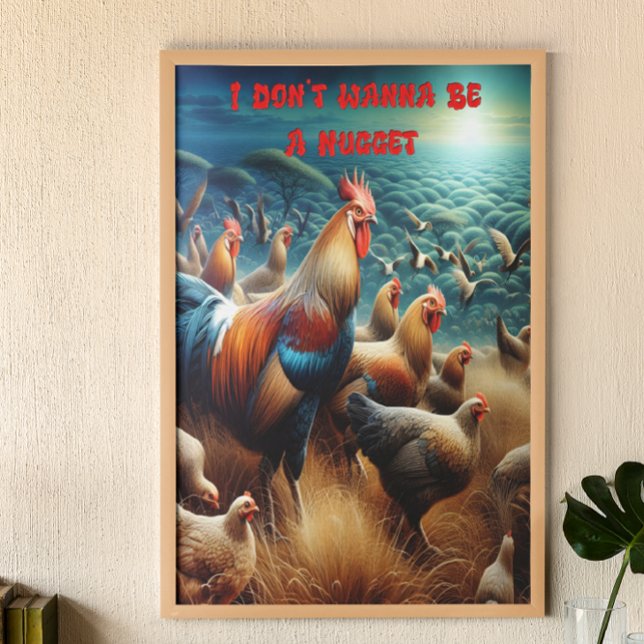 Affiche Rassemblement de plumes : Les poulets errants dans (Créateur téléchargé)