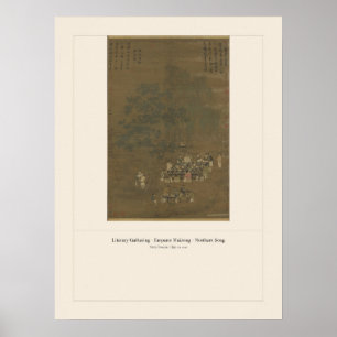 Affiche Rassemblement littéraire - Empereur Huizong, Song