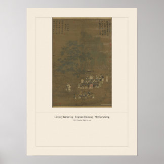 Affiche Rassemblement littéraire - Empereur Huizong, Song