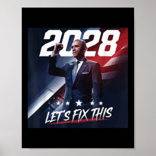 Affiche Rassemblement politique patriotique Vintage Obama