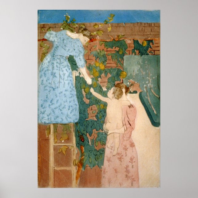 Affiche Rassembler des fruits - Mary Cassatt - 1895 (Devant)