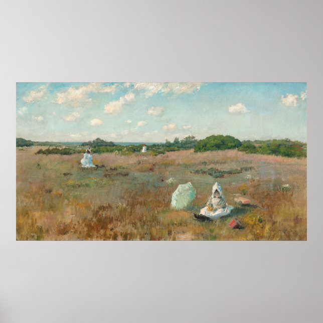 Affiche Rassembler les fleurs d'automne, 1894-5 (huile sur (Devant)