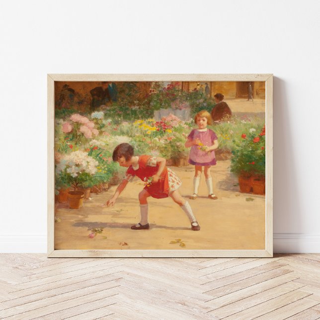 Affiche Rassembler les fleurs | Victor Gabriel Gilbert (Créateur téléchargé)