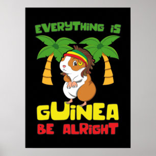 Affiche Rasta Guinea Pig