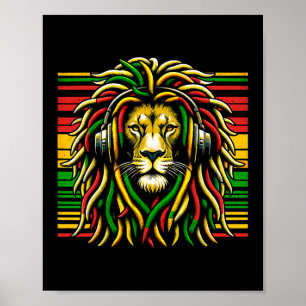 Affiche Rasta Raggae Jamaïque Lion Of Judah