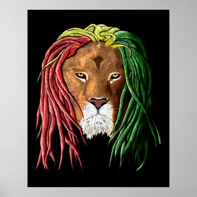 Affiche Rastafari Lion (Devant)