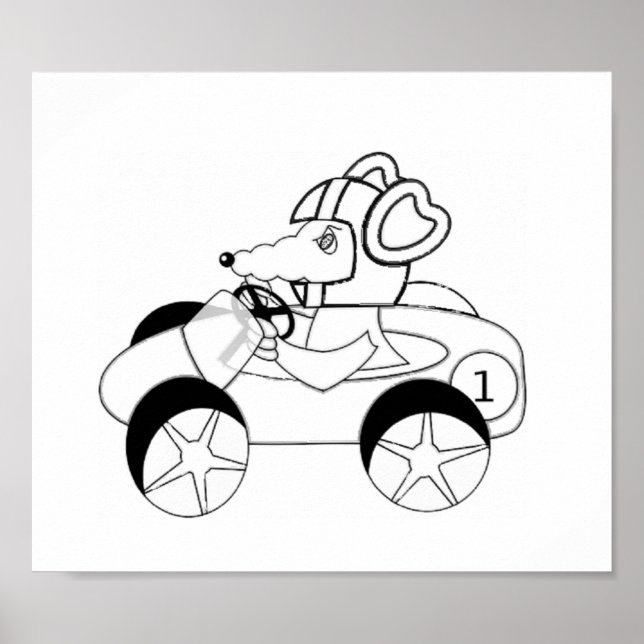 Affiche Rat de coloriage (Devant)