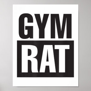 Affiche Rat de gym - Entraînement - Hustle - Forme physiqu