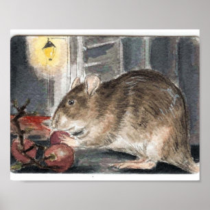 Affiche Rat de Whitechapel avec des raisins