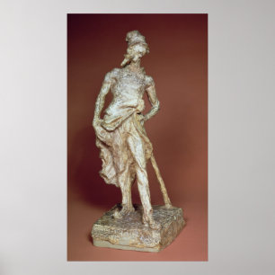 Affiche Ratapoil, sculpture modifiée la tonalité en plâ