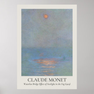 Affiche Ratio ISO de l'art mural Vintage Claude Monet