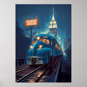 Affiche Rationaliser la modernité Express vintage de New