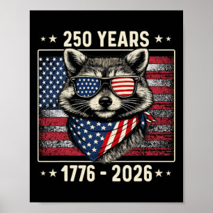 Affiche Raton 250e anniversaire 1776 2026 250 ans 4e J