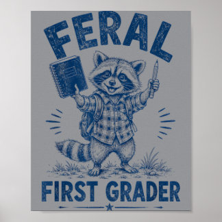Affiche Raton laveur drôle de retour à l'école Fvibesl pre