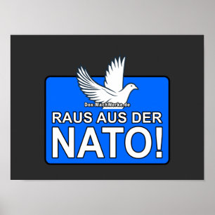 Affiche RAUS AUS DER NATO (Friedenstaube) -POSTER