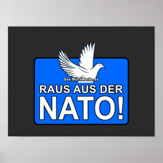 Affiche RAUS AUS DER NATO (Friedenstaube) -POSTER