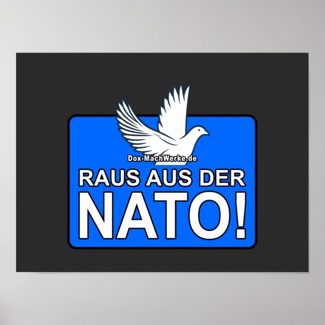 Affiche RAUS AUS DER NATO (Friedenstaube) -POSTER (Devant)
