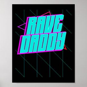 Affiche Rave Daddy House Musique Techno Musique Rave Party