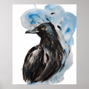 Affiche Raven Magie Harmonie Totem Harmonie Aquarelle Myst