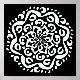 Affiche Raven Mandala