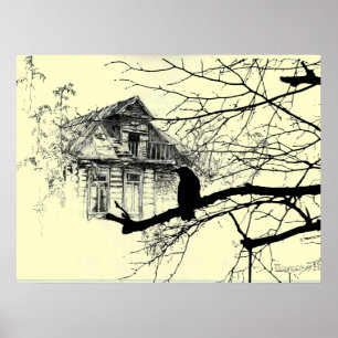 Affiche Raven sur l'arbre, Chambre dans les ruines