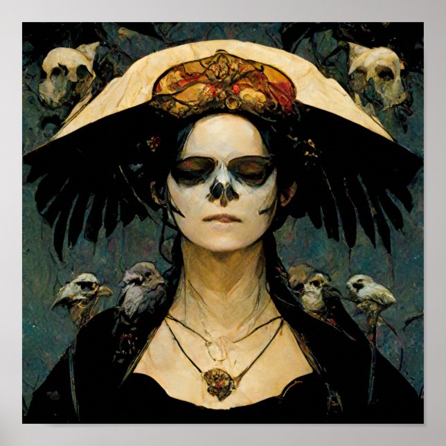 Affiche Raven Witch 4 Imaginaire Horreur Goth Gothique (Devant)