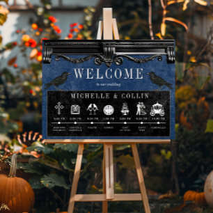 Affiche Ravens noirs gothiques et ordre bleu des événement