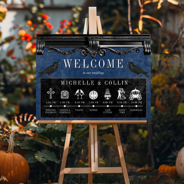 Affiche Ravens noirs gothiques et ordre bleu des événement (Créateur téléchargé)