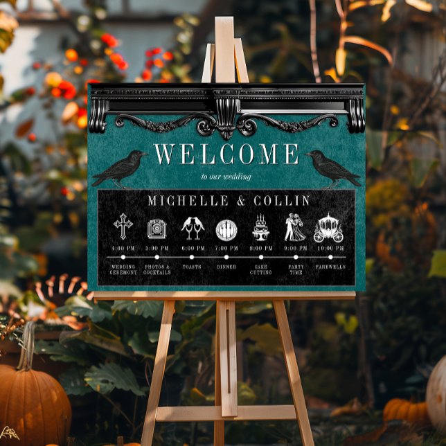 Affiche Ravens noirs gothiques et ordre Turquoise des évén (Créateur téléchargé)