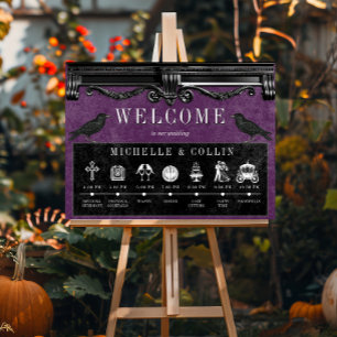 Affiche Ravens noirs gothiques et violets Ordre des événem