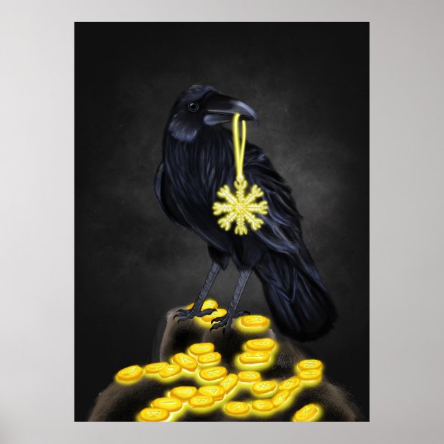 Affiche Raven's Rune : Aegishjalmur Magic sur la pierre no (Devant)