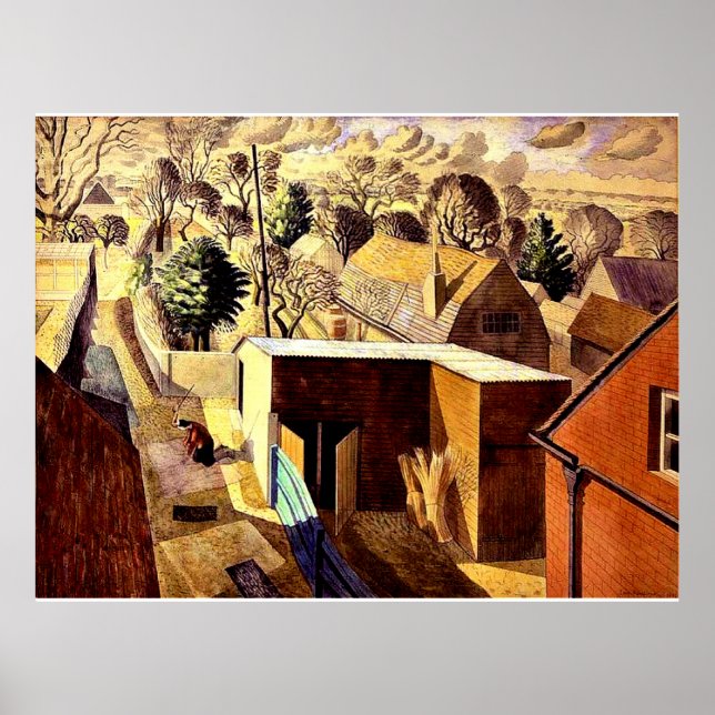 Affiche Ravilieux - Vue depuis Brick House Great Bardfield (Devant)