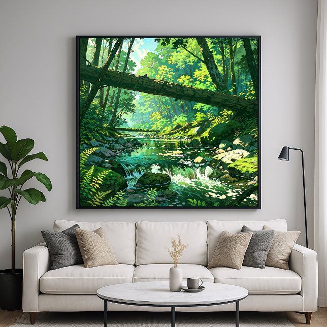Affiche Ravin de la jungle - Style d'illustration de forêt (Créateur téléchargé)