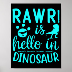 Affiche Rawr ! Bonjour à Dinosaur